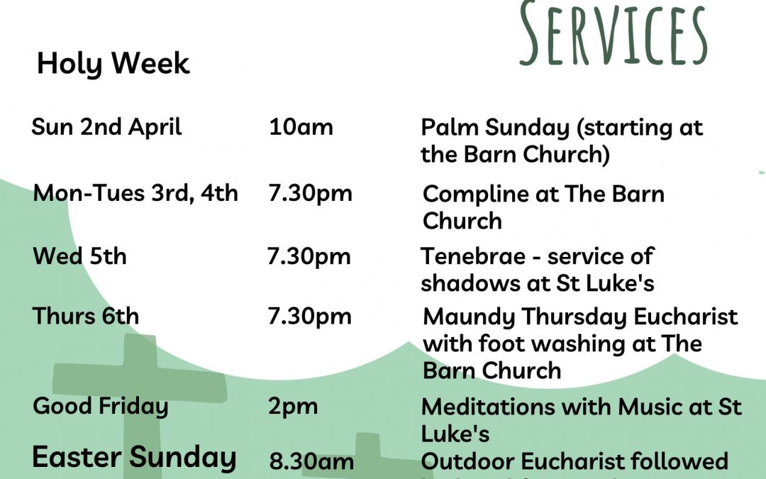 Holy Week and Easter Services at The Barn